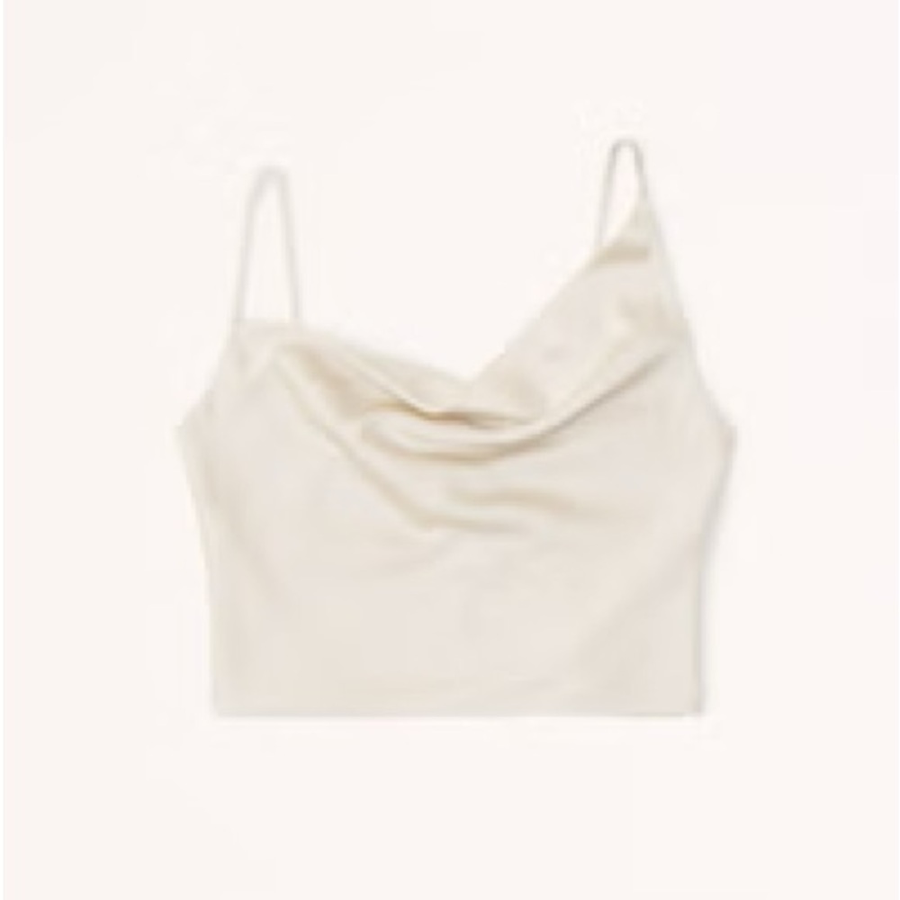 NWOT ABERCROMBIE satin asymmetrical cowlneck cami